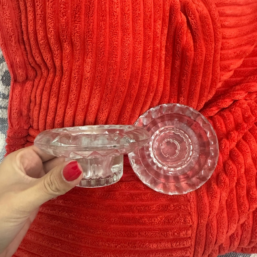 Pair of crystal candleholders Candle Holders